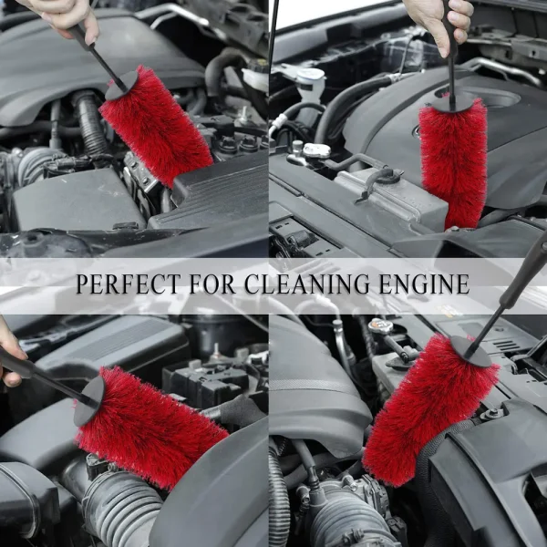 45cm Car Wheel Rim Tire Cleaning Brush Soft Bristle Cleaner Non Scratch Car Detailing Washing Tool Soft Bristle Cleaner Car Care - Image 5