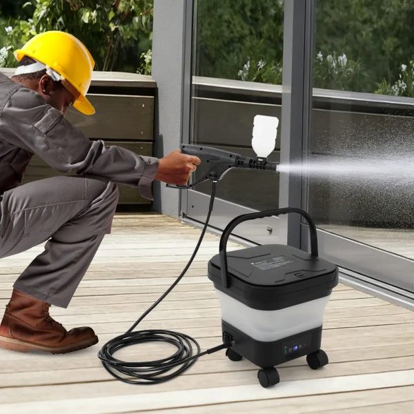 Portable Foldable Sprayer Washer, Car Wash Machine with High-Pressure Water Gun, Multifunction Pressure Washer for Backyard - Image 4