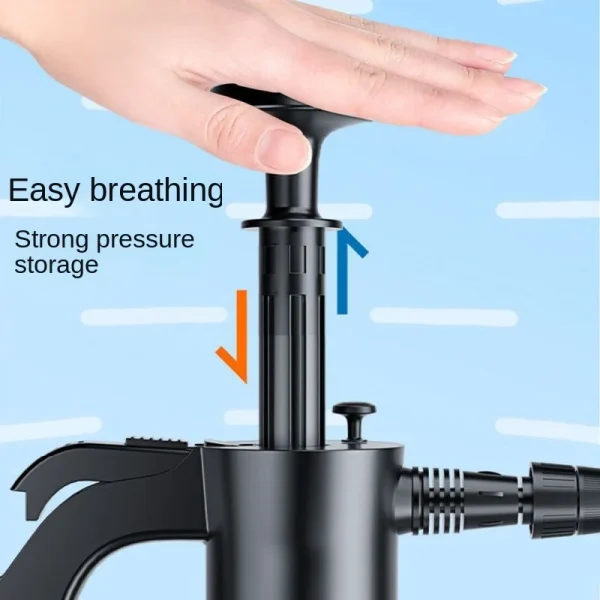 2L Hand Pump Foam Sprayer with 3 Types of Nozzle Hand Pneumatic Foam Cannon Snow Foam Car Wash Spray Bottle Car Window Cleaning - Image 4