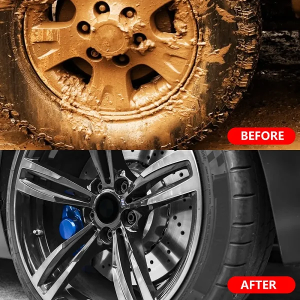 45cm Car Wheel Rim Tire Cleaning Brush Soft Bristle Cleaner Non Scratch Car Detailing Washing Tool Soft Bristle Cleaner Car Care - Image 4