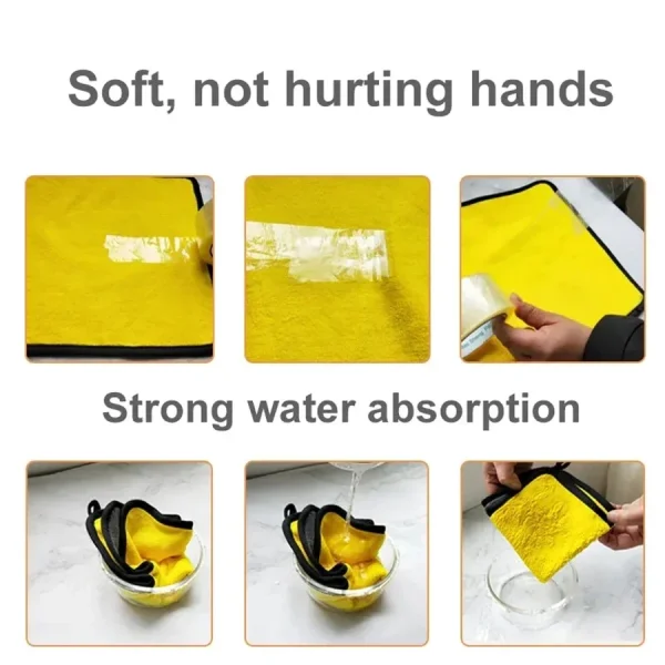 1/2/6 Pack Car Cleaning Cloth Professional Cleaning Car Wiping Microfiber Towel Car Wash Towel Accessories - Image 2