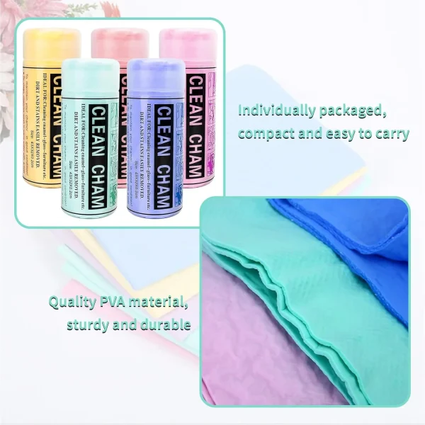 ISGTDRM Super Absorbent Car Wash Towel Auto Care Suede Chamois Towels Car Wash Cloth Car Cleaning Tools Auto Accessories - Image 3