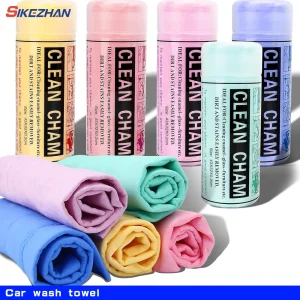ISGTDRM Super Absorbent Car Wash Towel Auto Care Suede Chamois Towels Car Wash Cloth Car Cleaning Tools Auto Accessories