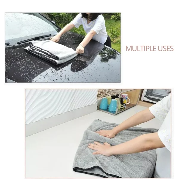 SEAMETAL Microfiber Car Washing Towel Ultra-Soft Car Cleaning Towels High Absorbent Drying Cloth Wash Towel for Car Detailing - Image 5