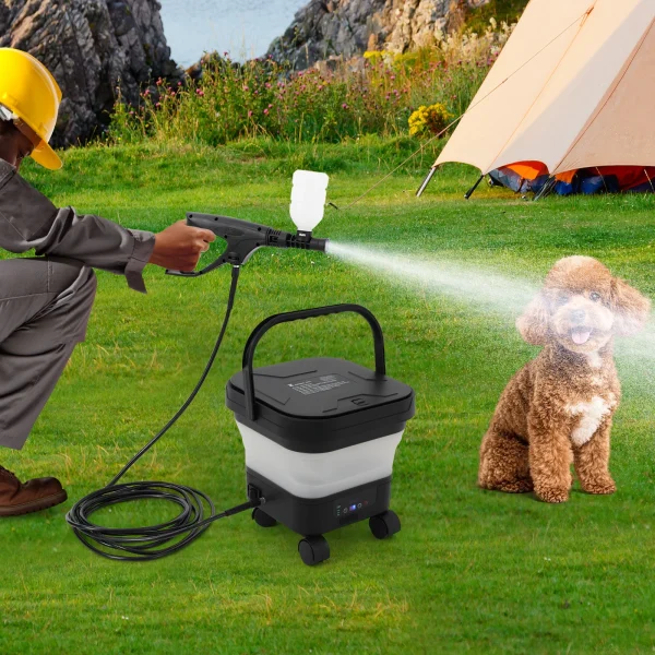 Portable Foldable Sprayer Washer, Car Wash Machine with High-Pressure Water Gun, Multifunction Pressure Washer for Backyard - Image 3